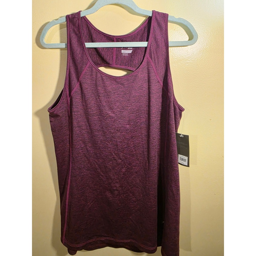 Old Navy Active Womens XL Go-Dry Racerback Tank Top Plum Purple Space Dye NWT